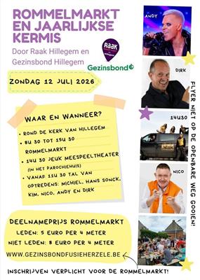 Kermis met rommelmarkt.