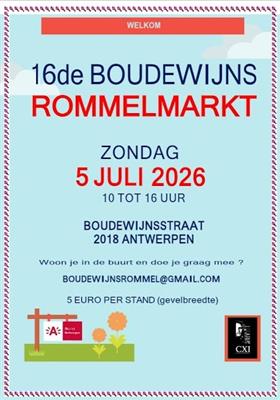16de Boudewijnsrommelmarkt met unieke platenverkoop.