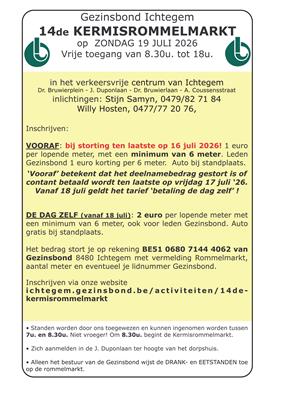 Kermisrommelmarkt Gezinsbond