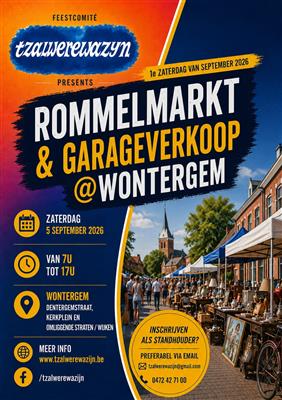 Rommelmarkt en garageverkoop