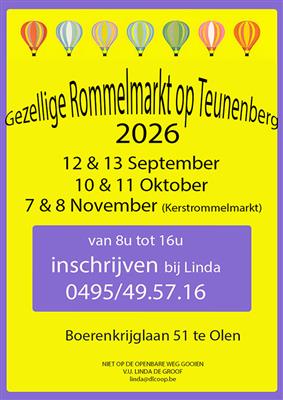 Gezellige rommelmarkt Teunenberg.