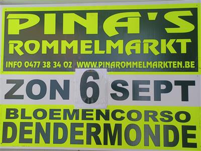 PINA'S 6de BLOEMENCORSO-OPENLUCHTROMMELMARKT DENDERMONDE  