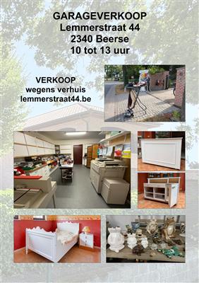 Grote garageverkoop op één adres