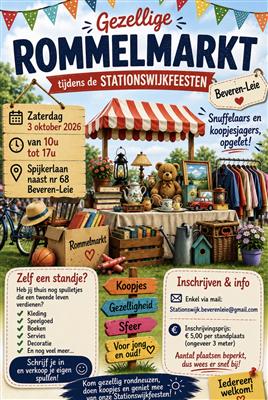 1ste Rommelmarkt Stationswijkfeesten 