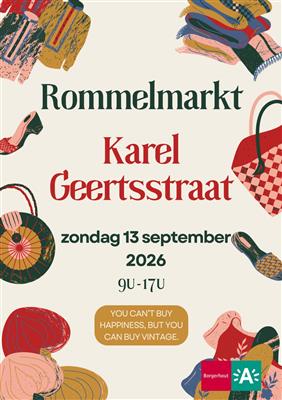 Gezellige straatrommelmarkt.