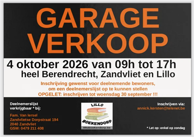 Garageverkopen Berendrecht Zandvliet Lillo