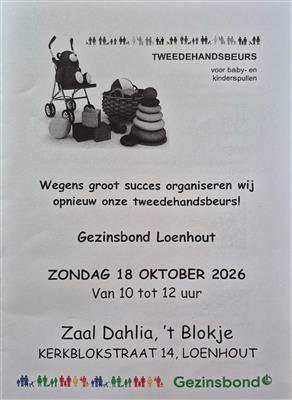 Tweedehandsbeurs voor kinderkledij , babyspullen en speelgoed. 