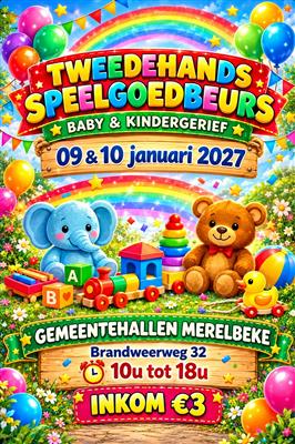 Tweedehands speelgoed en kinderkledij beurs. 